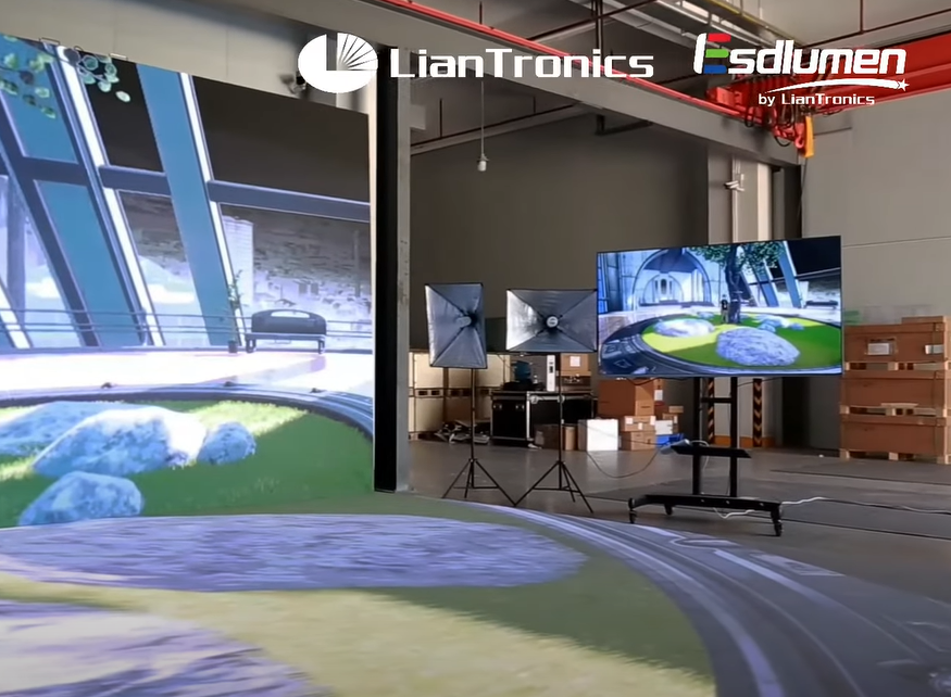 Liantronics indoor video wall advertising LED display case
